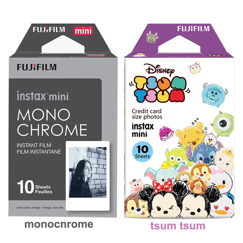 Fujifilm Instax Мини мгновенная пленка ЦУМ + Монохромный 20 фотографий для Fuji Mini 9 8 90 7s 50s 70