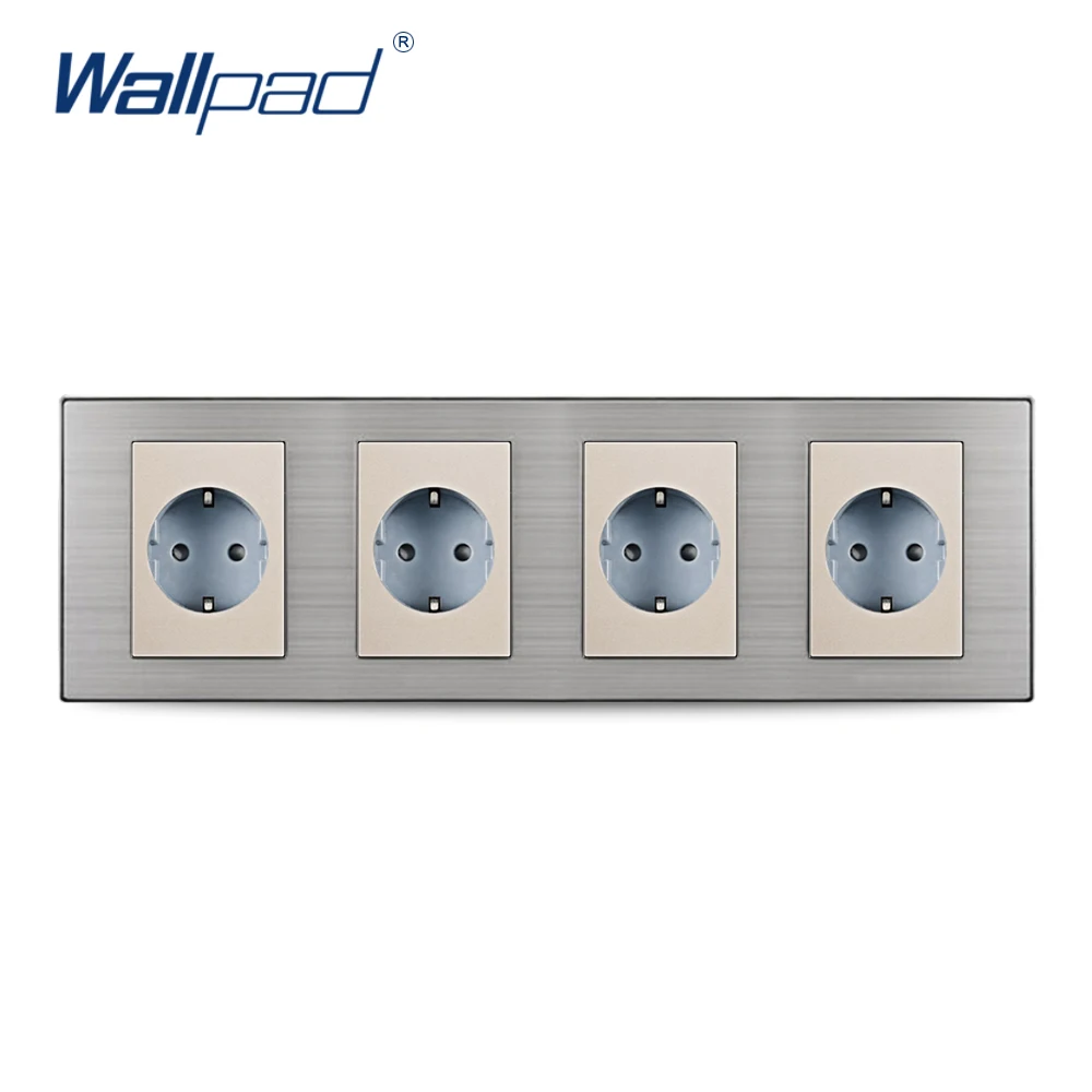2019 Wallpad горячая распродажа 4 Европейская розетка Schuko роскошный настенный