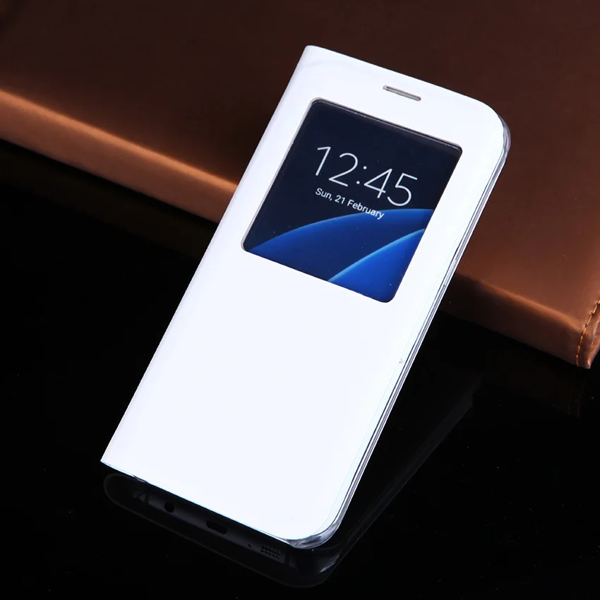 IFavor flip case Для samsung S7 S7edge S8 S8plus флип окна кобура оригинальный следующих случаях S7Edge