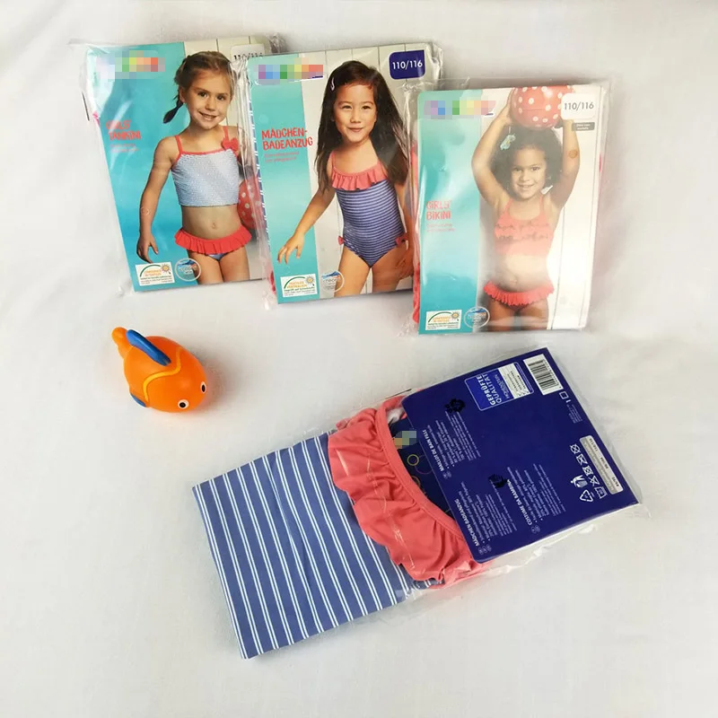 Купальник для маленьких девочек детский цельный купальник в полоску с бантом