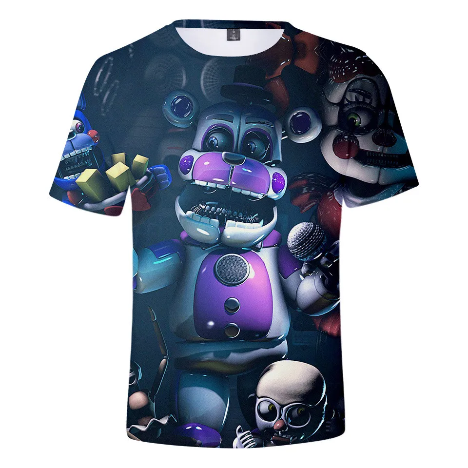 Футболка для детей от 3 до 14 лет футболка с 3d принтом пять ночей у FNAF мальчиков и