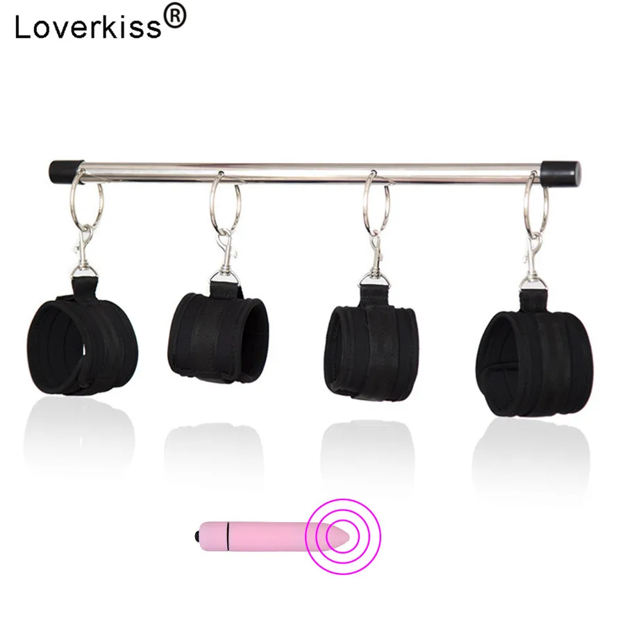 Loverkiss 2 шт./лот 10 вибраций Пуля Вибратор клитор массажер + БДСМ наручники сталь
