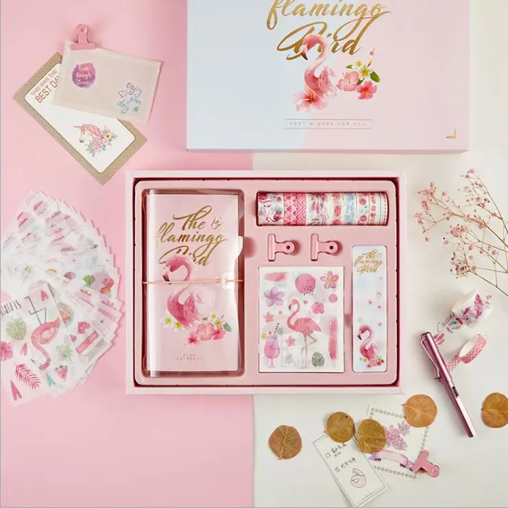 2019 новый корейский Kawaii Фламинго Симпатичный мультфильм Корейский спиральный