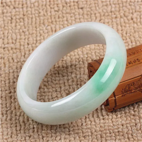 Подлинный светильник зеленый нефритовый браслет с цветами из нефрита Нефритовый