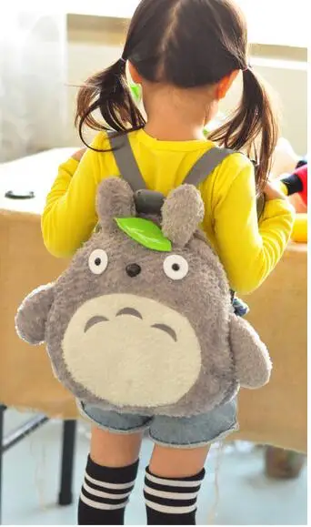 Милые рюкзаки с зелеными листьями для девочек школьные ранцы My Totoro книг мягкие
