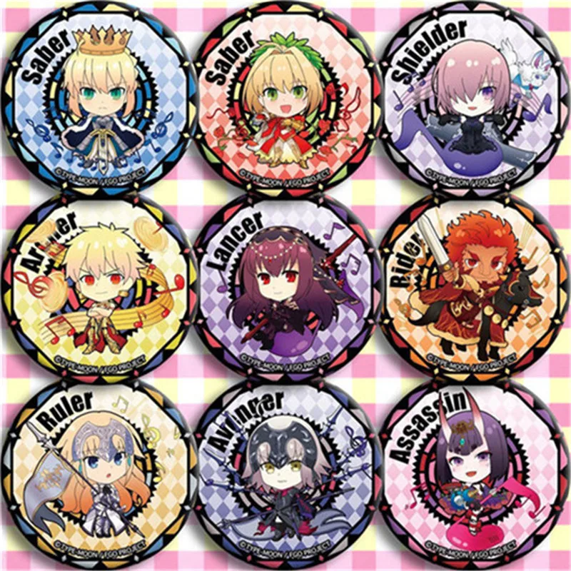 Аниме мультфильм Fate Grand Order FGO Gilgamesh Nero Shuten douji Jeanne d'Arc значок брошь на Хэллоуин для