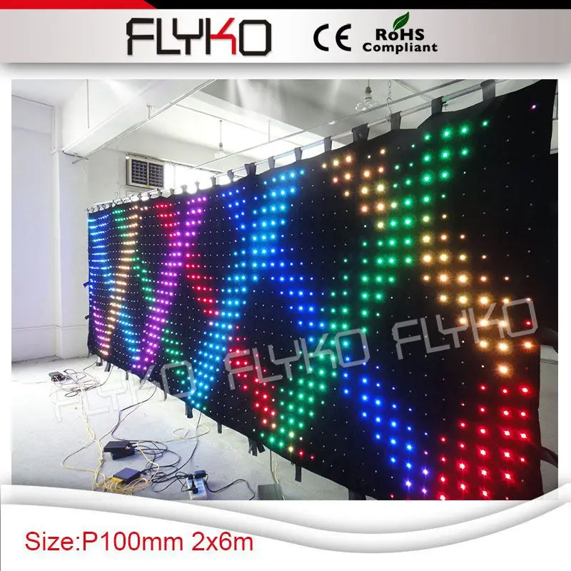 Гибкая Складная светодиодная занавеска для помещений 7 футов на 20 | Освещение