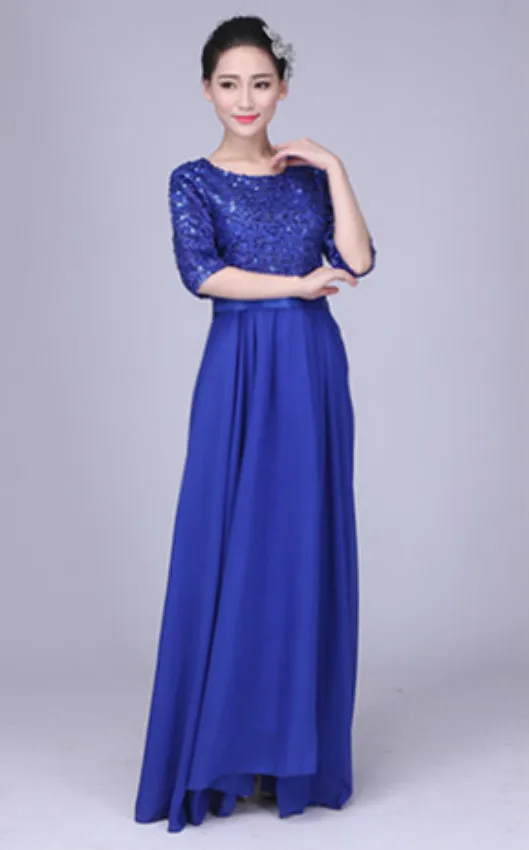 XYF01# новые весенне-летние костюмы для хора блестки красные, синие и фиолетовые длинные свадебные платья свадебное платье для выпускного вечера