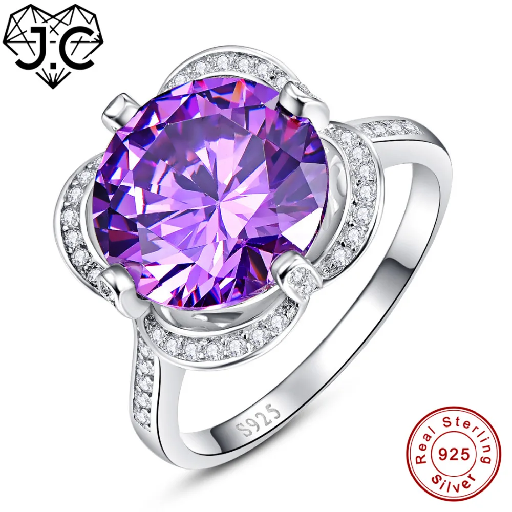 Женское кольцо из серебра 925 пробы с аметистом розовым и белым топазом 10 х10 мм|ring