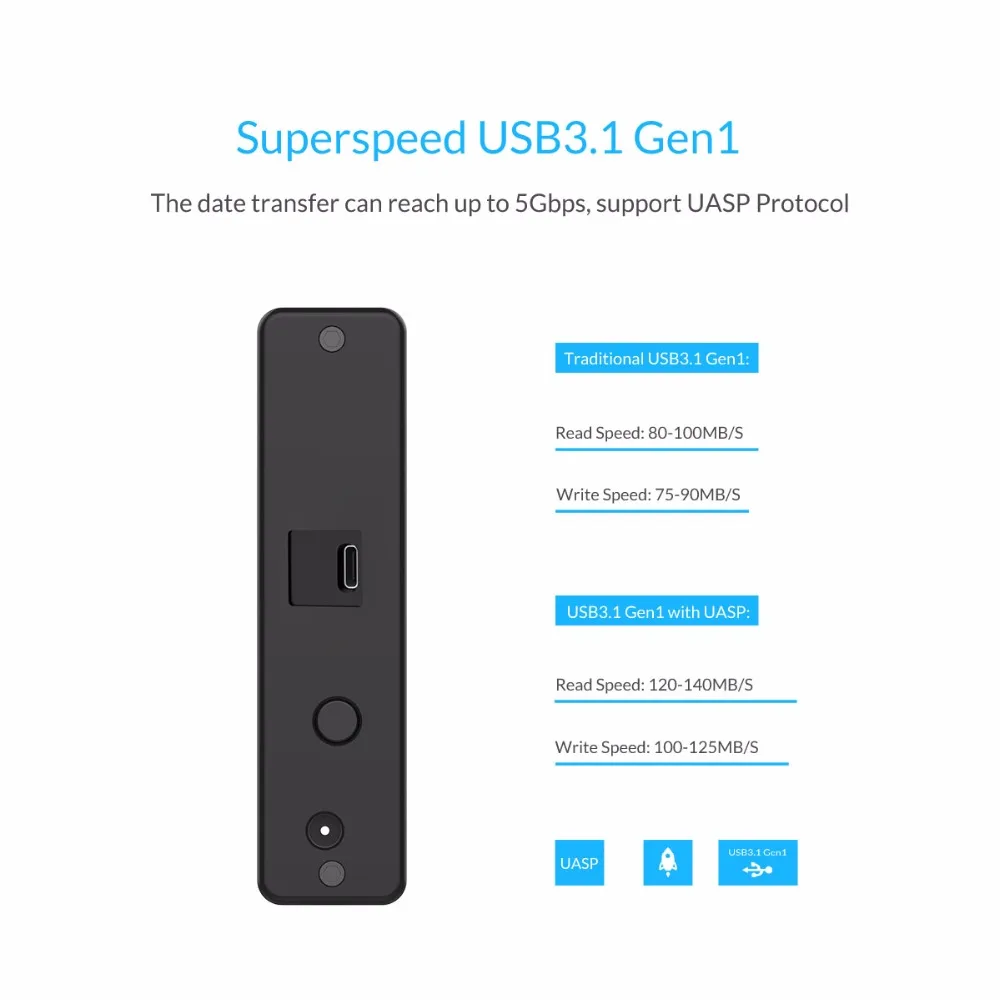 Корпус ORICO для внешнего жесткого диска 3 5 дюйма Type C USB3.1 Gen1 8 ТБ с проводом 100 см