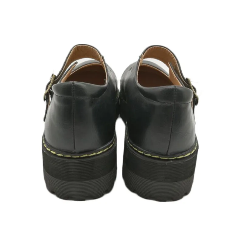 Женские криперы из искусственной кожи на плоской платформе с ремешком щиколотке