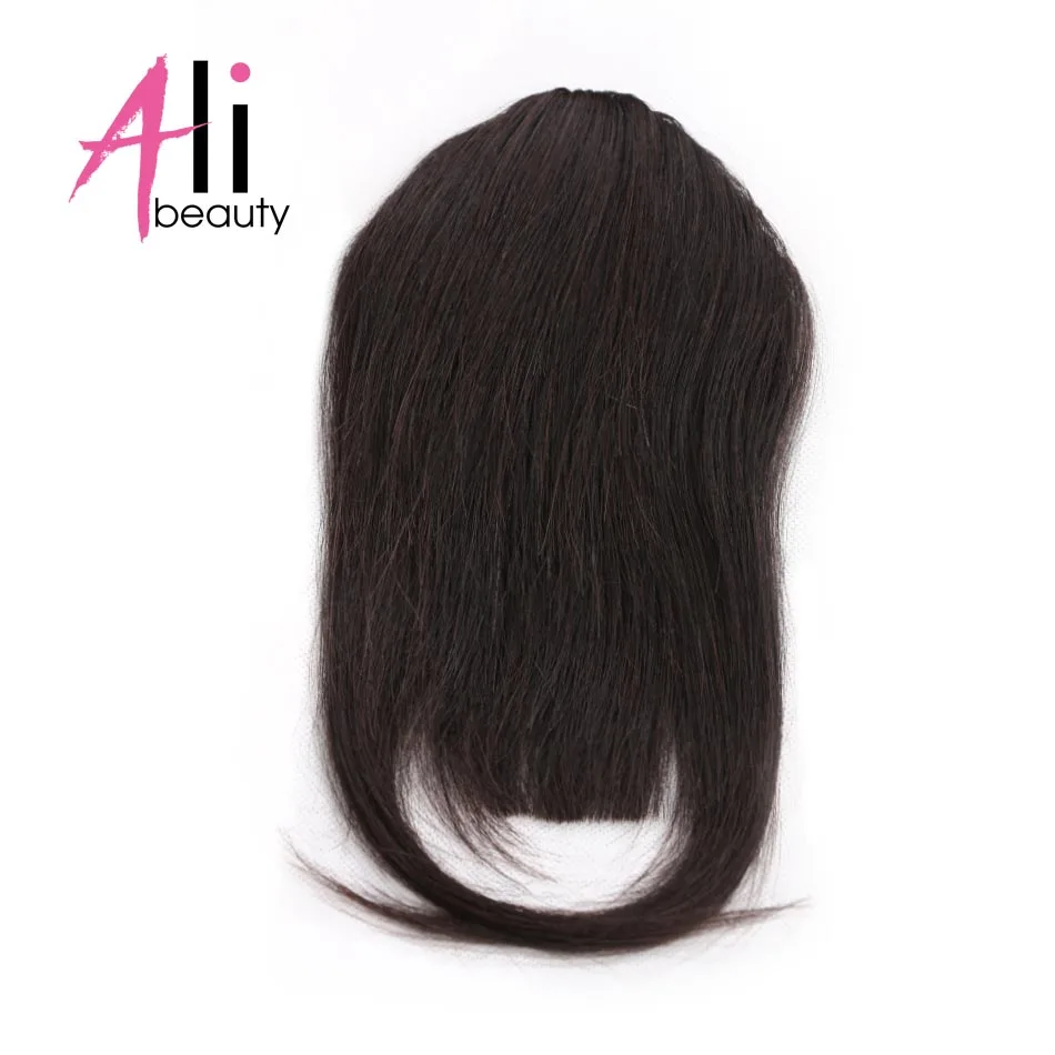 Ali-beauty, человеческие волосы, челка, бахрома, заколки в машинном изготовлении, волосы remy для наращивания, 10 цветов