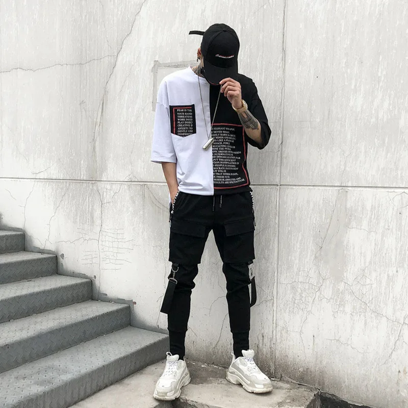 Мужские высокие уличные модные хип хоп harajuku повседневные брюки карго женские мужские свободные шаровары брюки для бега тренировочные брюки TA1107