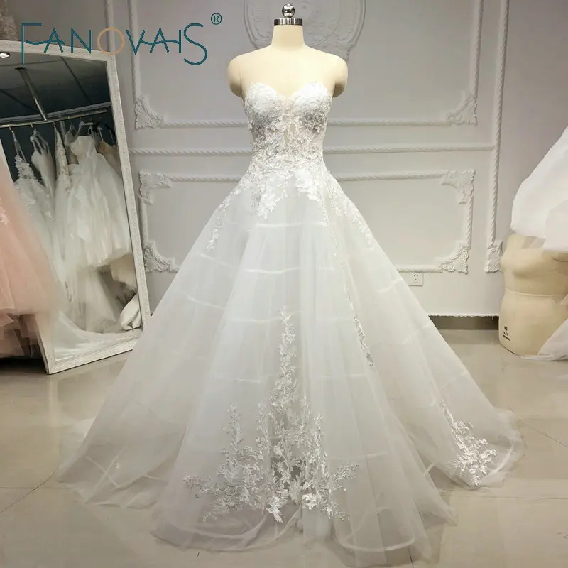

Vintage Lace Wedding Dresses Long Vestido de Novia 2019 Robe de mariee Wedding Gowns Gelinlik Trouwjurk Suknie Slubne