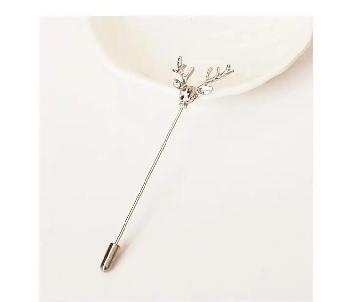 Мужская брошь в Корейском стиле маленькая с длинными иглами ретро украшение для