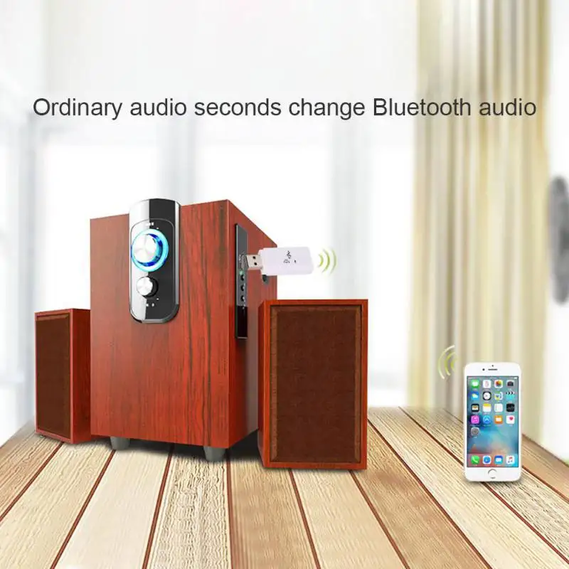 USB-адаптер беспроводной мини-стереоприемник Bluetooth музыкальный аудио 3 5 мм адаптер