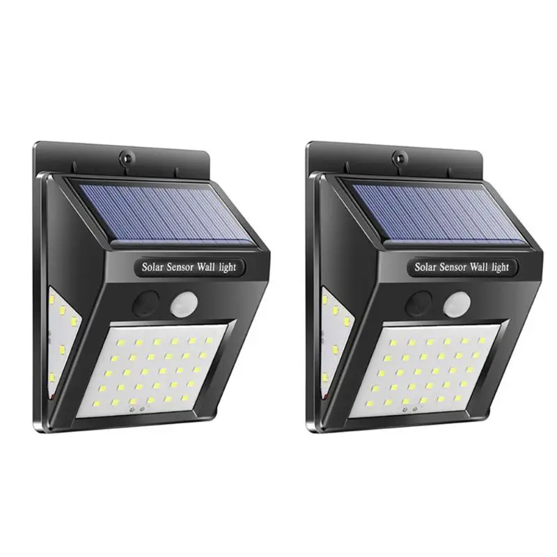 2pcs 40led Уличный светильник ing Buitenlamp на солнечной энергии, настенный светильник с датчиком движения, садовый светодиодный светильник, уличный энергосберегающий светильник - Испускаемый цвет: 2pcs 40led