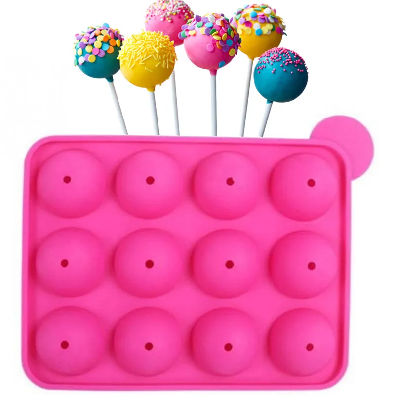 3D Двойная круглая форма леденец Шоколад формы для торта на день рождения пудинг