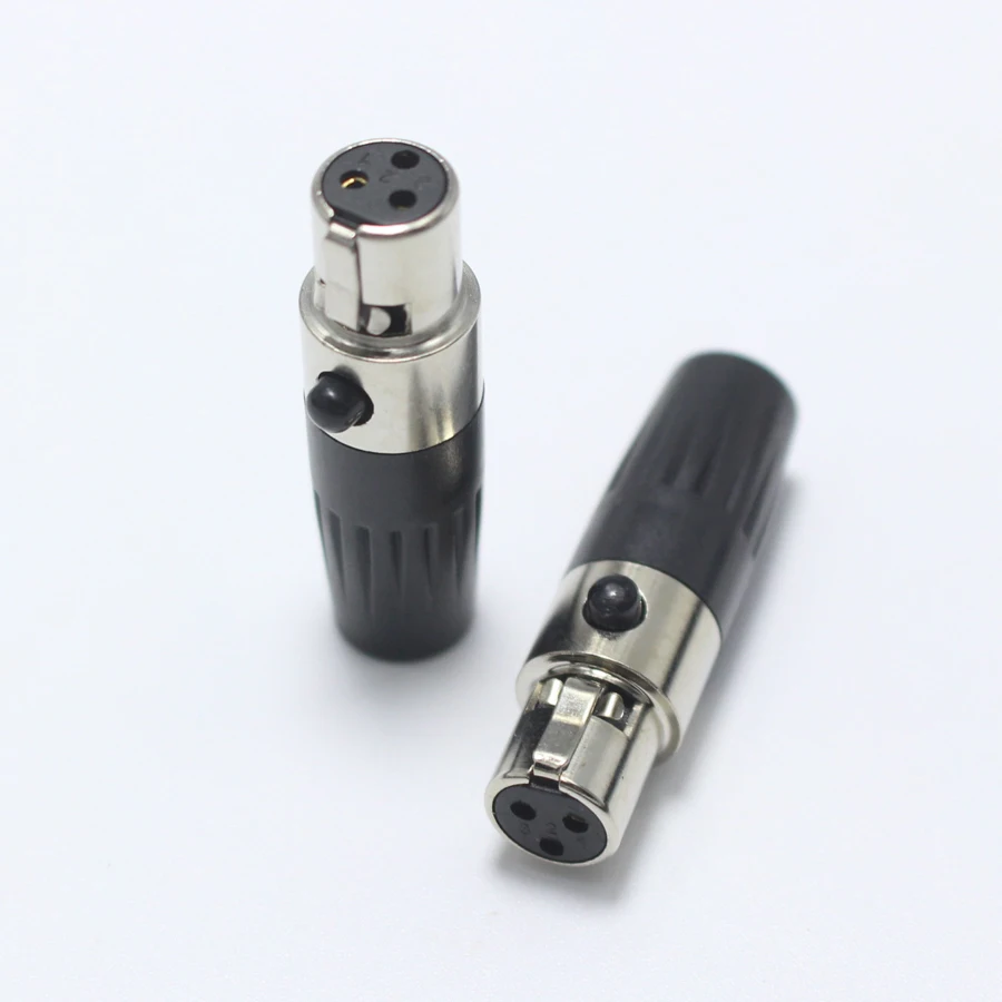 1 компл. Mini XLR 3 Pin штекер + гнездо P Аудио Микрофон монтаж шасси самоблокирующийся