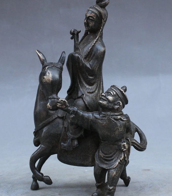 Классический Китай Династии Красавица Белль Женщина Ван ZhaoJun Конная прогулка