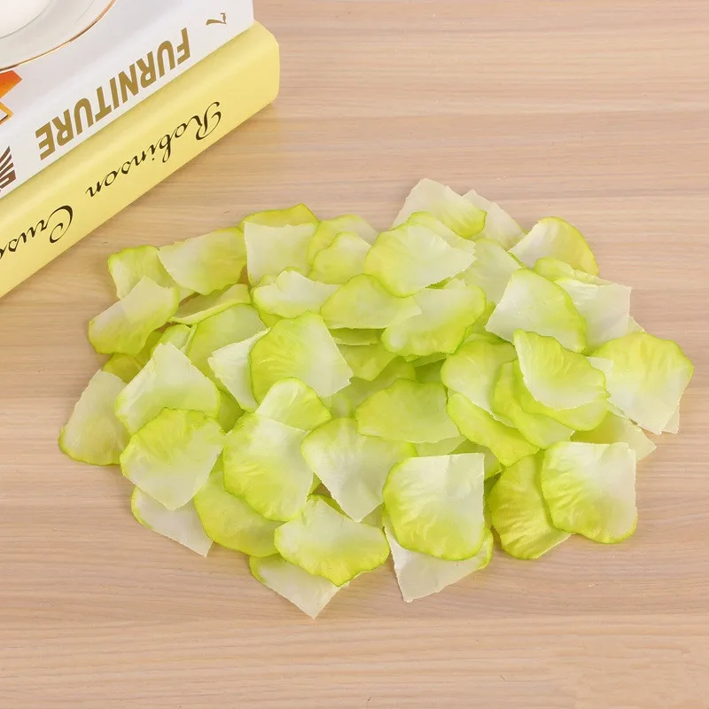 Light Green JaneVini 1000 шт Свадебные лепестки роз аксессуары Petalos De Seda искусственное свадебное украшение из ткани цветок розы Petala - Цвет: Light Green