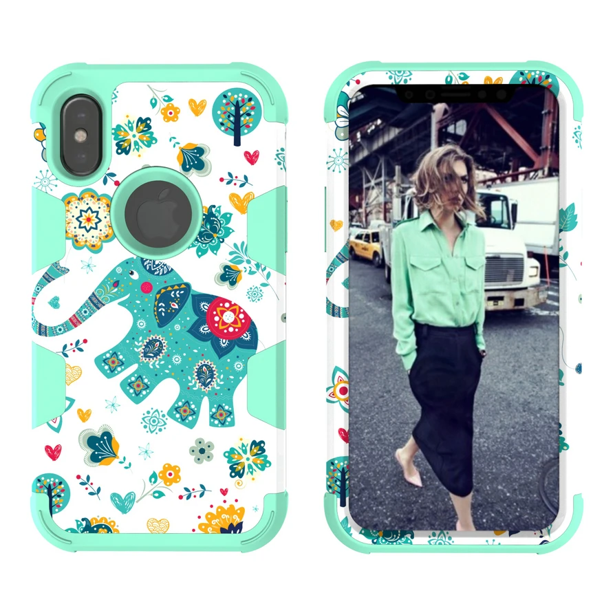 LONEUX Dirt-resistant Anti-knock Phone Case For iPhone X 8 7 6Plus Soft TPU and PC Heavy Duty Protection Cover |