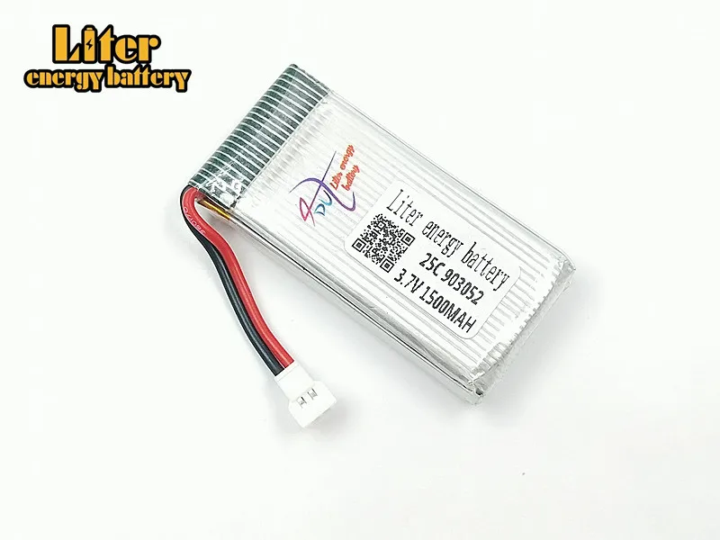 3,7 V 1500 mAH Lipo батарея для X5SC X5SW X5uw x5uc x5hw x5hc H11D H11C 3,7 V 1500 mAH 25C разряд SM/JST 903052