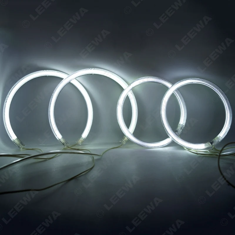 

LEEWA 2X95MM 2X106MM 4pcs/Set Special Car CCFL Halo Rings Angel Eyes Light for Toyota Avensis Headlight White DRL #CA1250