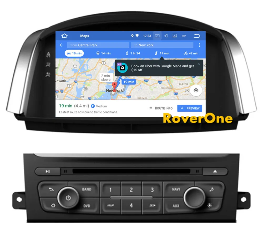 RoverOne Android 8,0 Автомобильная Мультимедийная система для Renault Koleos Радио Стерео DVD gps навигация медиа музыкальный плеер PhoneLink