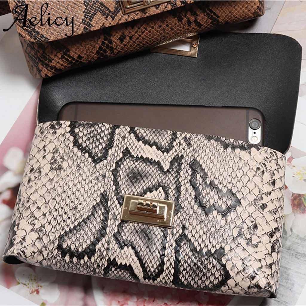Поясная Сумка Aelicy Женская поясная сумка из змеиной кожи высокого качества с