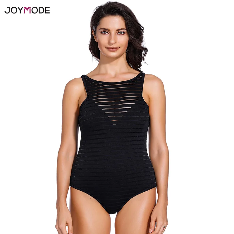 JOYMODE 2019 New Style One-piece Sexy Swimsuit Women Padded Swim Suit Striped Swimwear Push-up Swimming Suits Beachwear | Спорт и