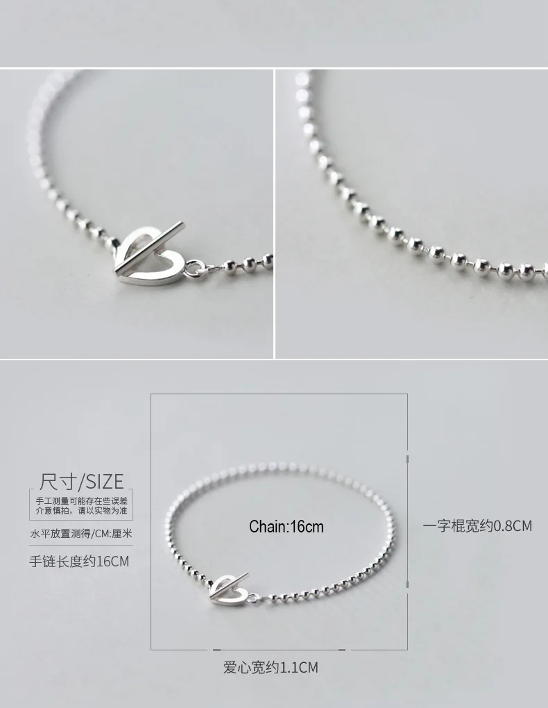 Trusta,, 925, цельное Настоящее серебро, модные бусины, сердце, звезда, браслет, 16 см, для девочек-подростков, леди, подарок, Женские Ювелирные изделия, DS1014