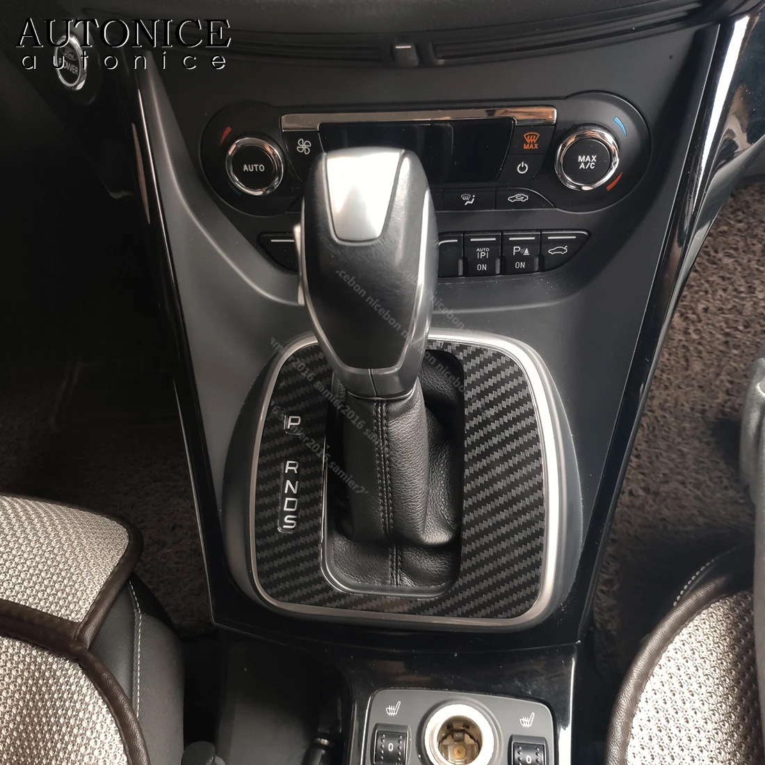 Подходит для Ford Escape Kuga 2013 2016 ABS левая сторона углеродного волокна Цвет внутренняя