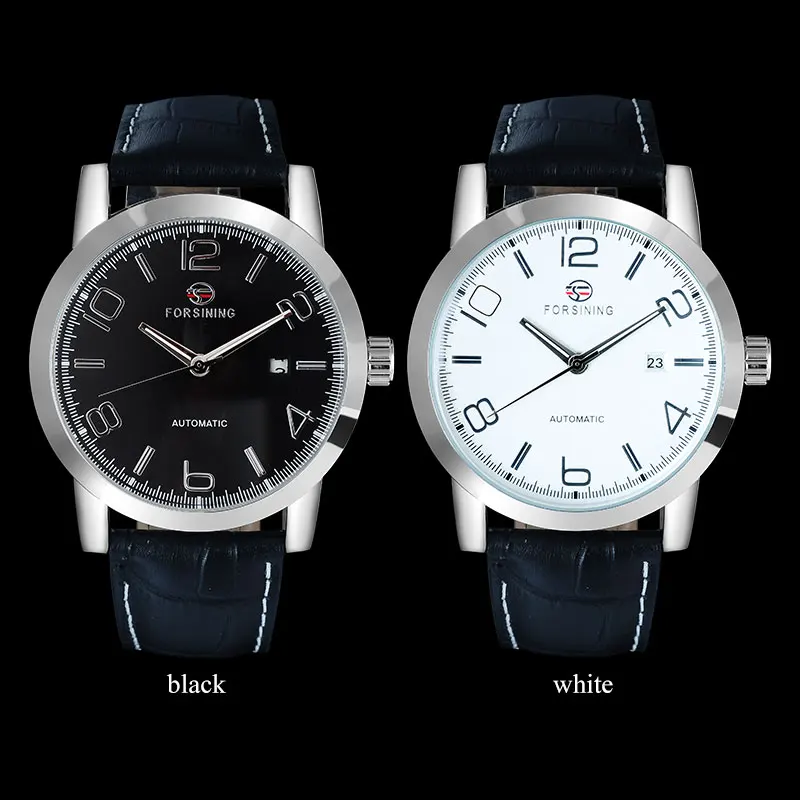 

FORSINING Men Watches Luxury Classic Leather Strap Auto Mechanical Watch Complete Calendar Relogio Masculino
