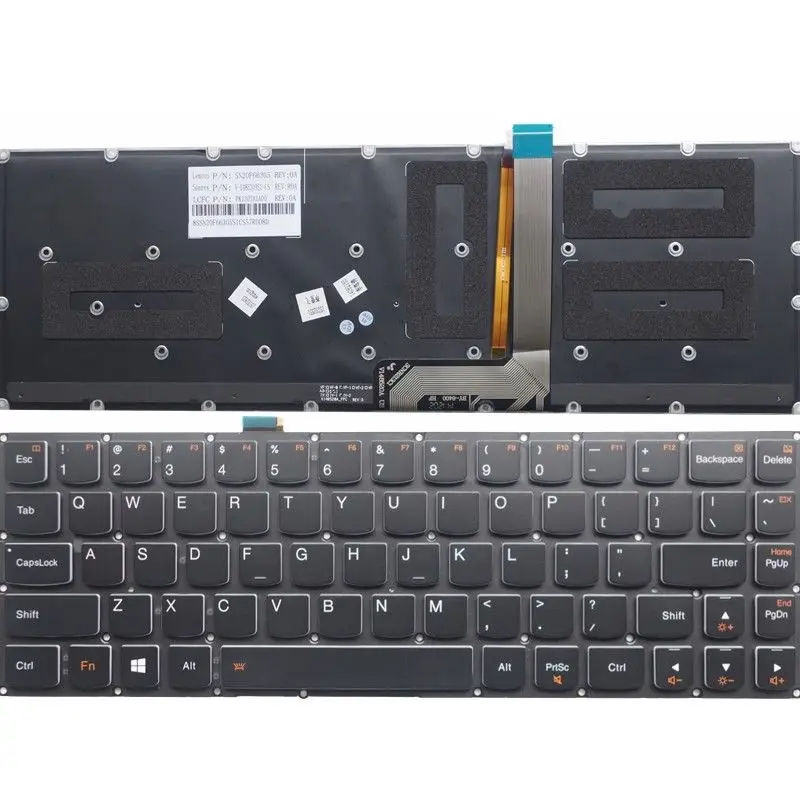 Новая английская клавиатура с подсветкой для ноутбука Lenovo Ideapad Yoga 3 Pro 1370 PK130TA1A00
