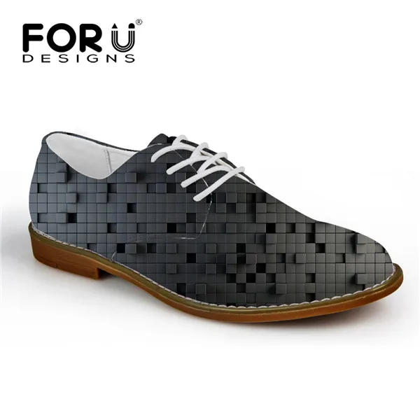 H6063CE FORUDESIGNS/Весенняя мужская повседневная обувь из синтетической кожи; мужские туфли-оксфорды на плоской подошве с 3D принтом; модные брендовые Дизайнерские Мужские модельные туфли - Цвет: H6063CE