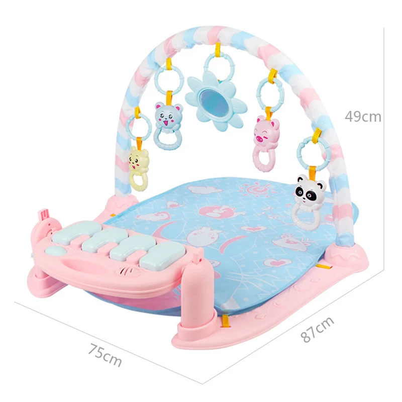 

1 Pcs Children Kids Fitness Rack Piano Play Mat Gym Music with Lights Early Education BM88