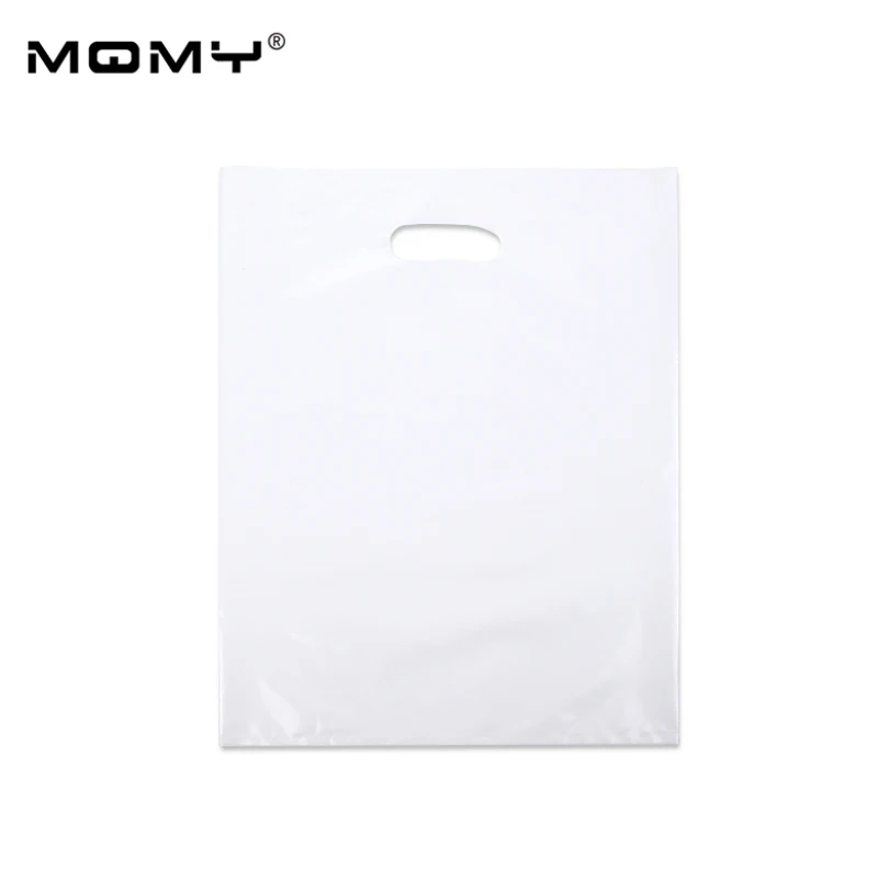 White 45x55 см Pe упаковка шоппинг персонализированная одежда подарок дизайн переноски футболка упаковка биоразлагаемая логотип пластиковый пакет - Цвет: White