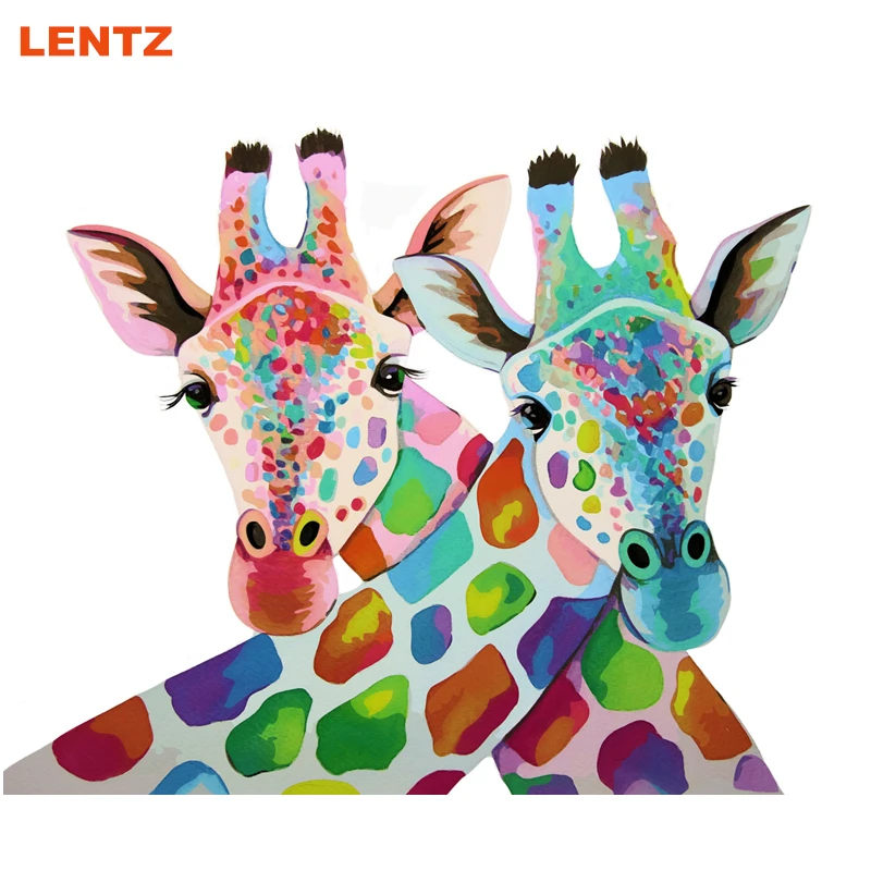 Жирафф абстрактные животные DIY живопись по номерам ручная роспись маслом