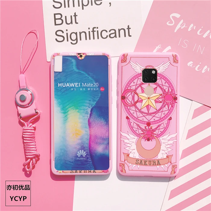 Чехол Mate 20 Cardcaptor Sakura + Защитная пленка из закаленного стекла чехол для Huawei