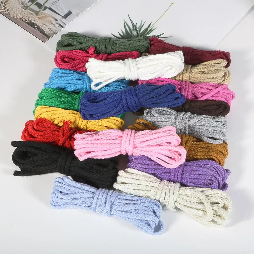 5yards 6mm Cotton Rope Craft Decorative Twisted Cord Handmade Decor Sewing DIY Gift Packing Bouquet Thread | Дом и сад