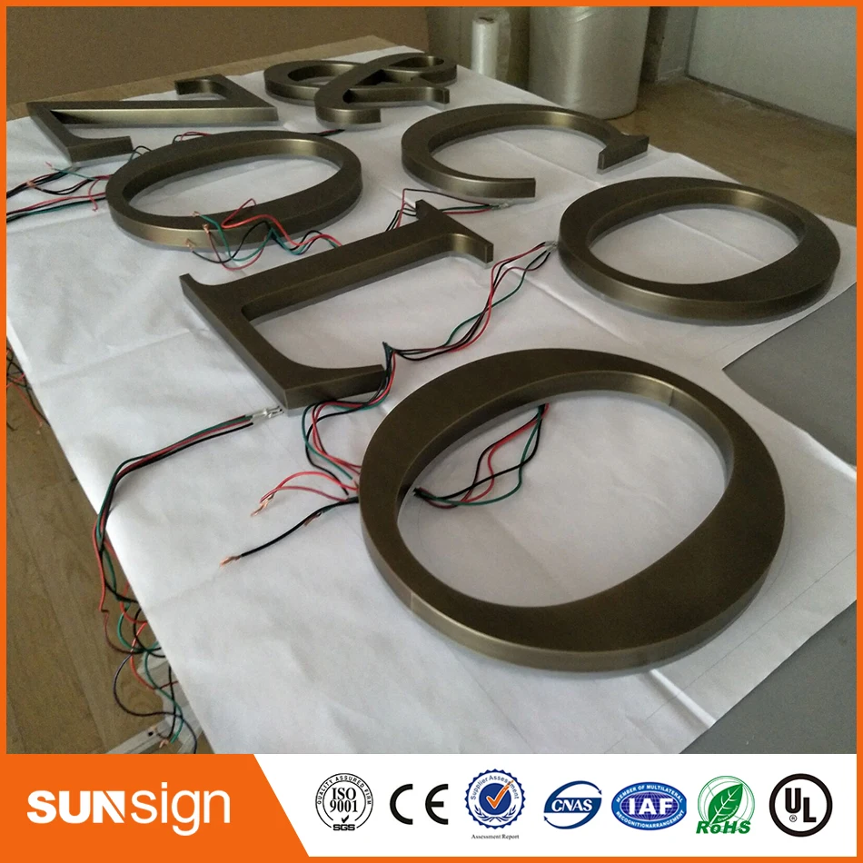 Factoy Outlet наружная тонкая работа из нержавеющей стали буквы знак|stainless steel letters