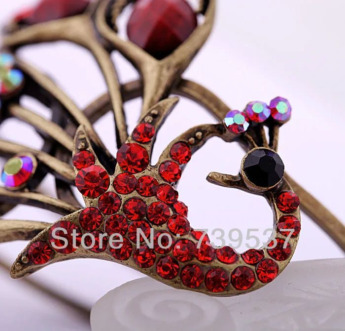 2017 Новый дизайн Кристальный поп народный стиль браслет в виде павлина для женщин