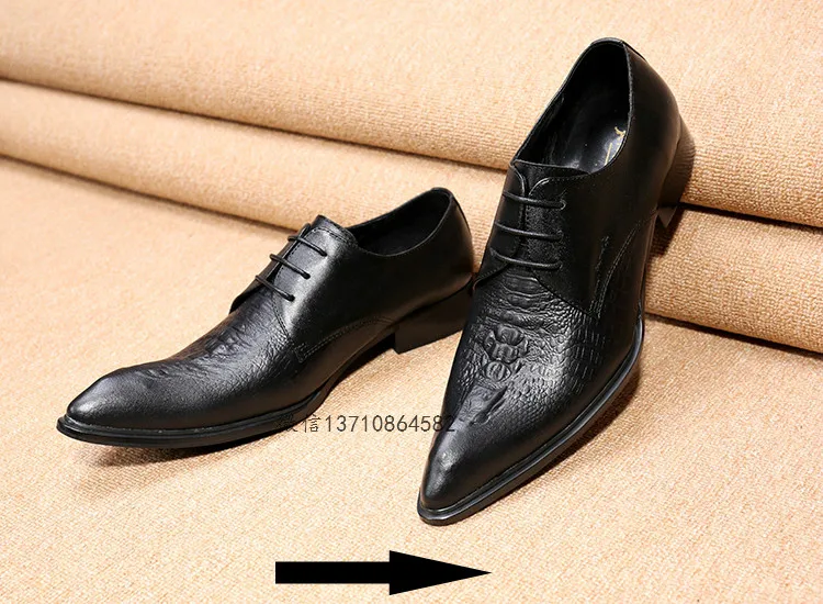 Классические мужские туфли-оксфорды на шнурках из натуральной кожи с острым