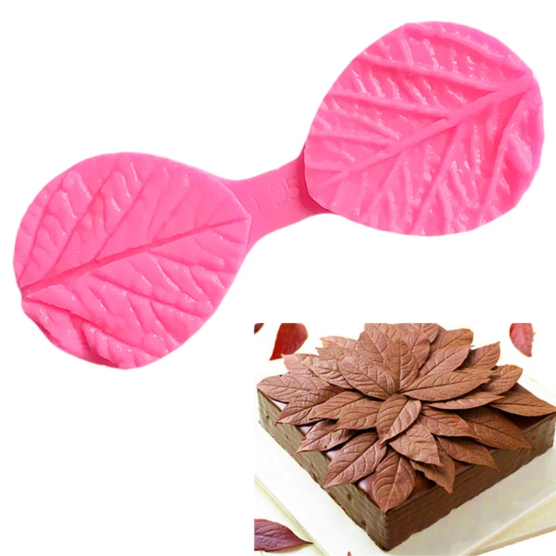 

3D Leaf Texture Fondant Molds for Cake Decorating Moule A Gateau En Silicone Muffin Silicona Molde for Soap Silicone Mold Baking