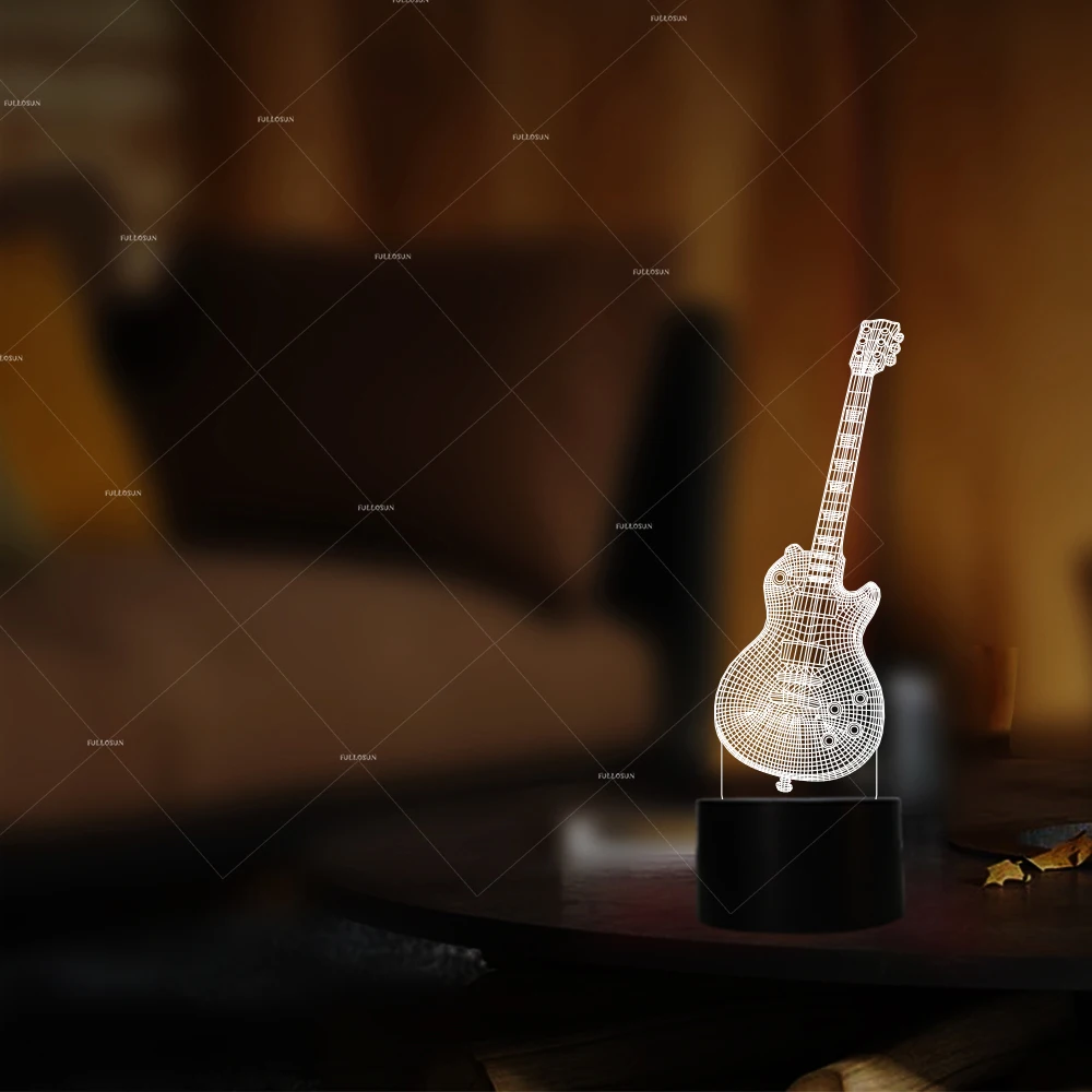 Гитарный дизайн ночник для музыкантов или мальчиков и девочек Декор комнаты 7