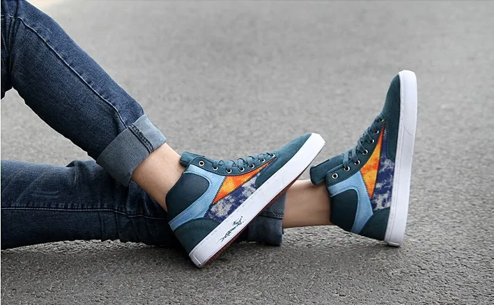 High quality guarantee the suede breathable tide korean shoes high top lovers wholesale and retail | Обувь