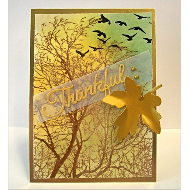 

THANKFUL BLESSED GRATEFUL Scrapbooking DIY Metal Cutting Dies Photo Card Album Making Embossing Stencil Decoration Template