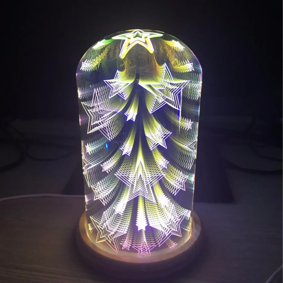 Цветная светодиодная настольная лампа с 3D USB-интерфейсом декоративный ночник для