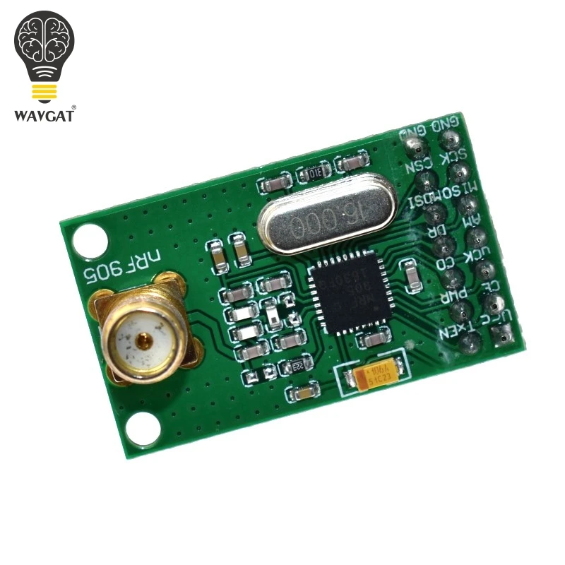 WAVGAT NRF905 беспроводной модуль приемника передатчика плата NF905SE с антенной FSK GMSK 433 868